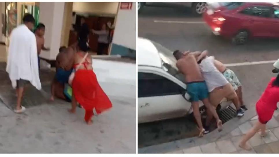 Huéspedes de hotel en Mazatlán protagonizan pelea en zona de albercas | VIDEO
