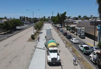 Extienden obras del bulevar López Mateos en Los Mochis; abrirán rutas alternas