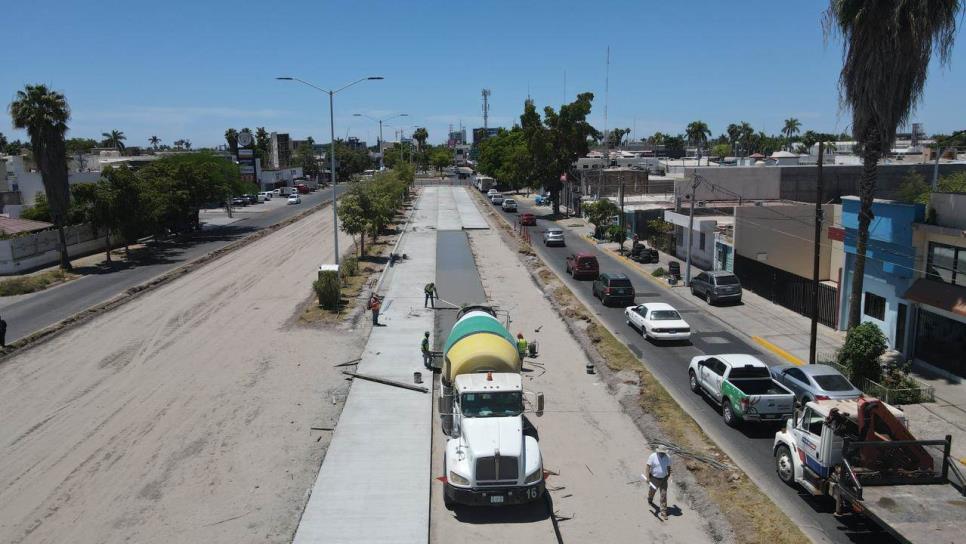 Extienden obras del bulevar López Mateos en Los Mochis; abrirán rutas alternas