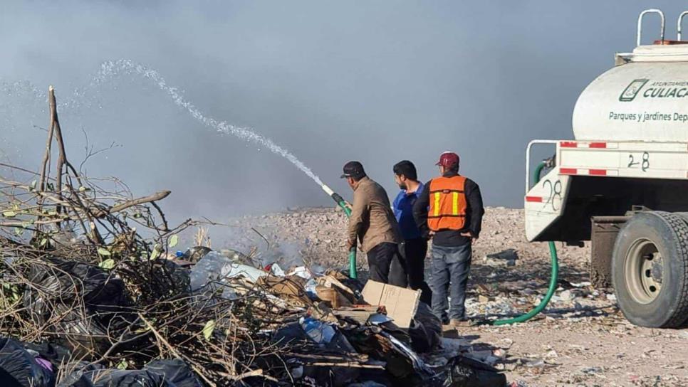 Se prende basurón de Culiacán y genera movilización de los grupos de emergencias