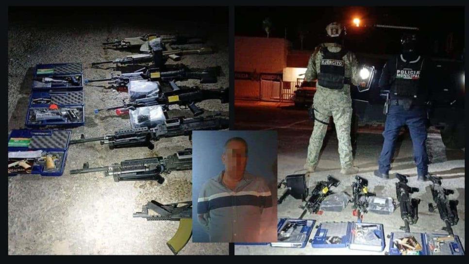 Capturan a sinaloense con un arsenal en Sonora; traía hasta fusiles «Minimi»