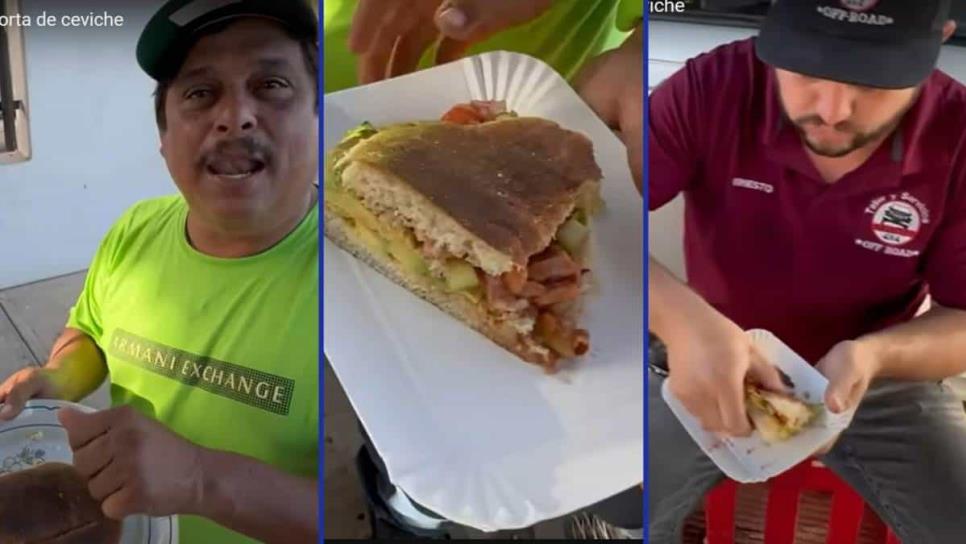 Torta de ceviche de camarón, la nueva creación del «Marisquero de Guasave» | VIDEO