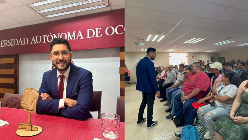 José Rodríguez regresa a casa; imparte conferencia a estudiantes de la UAdeO en Los Mochis