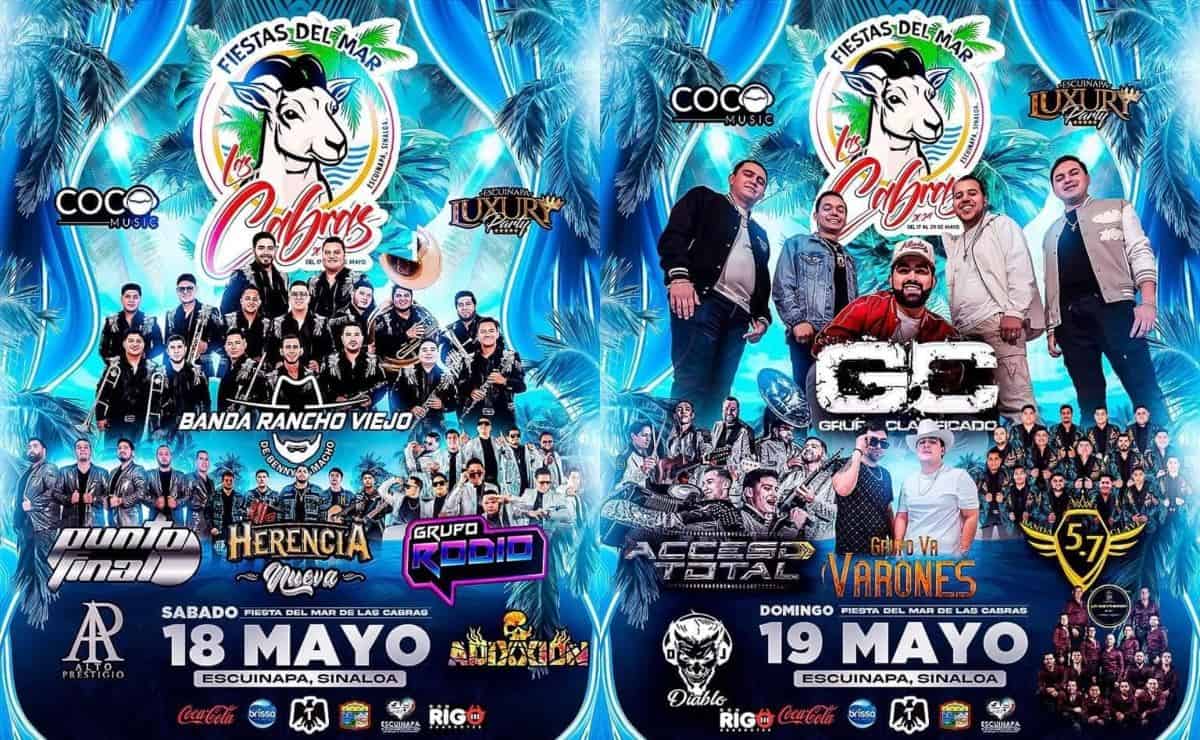 Fiestas del Mar de las Cabras en Escuinapa 2024: ¿Quién se va a presentar?