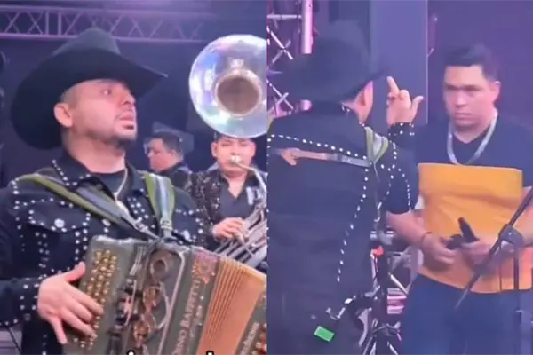 Larry Hernández hace seña obscena a un trabajador en pleno concierto | VIDEO Larry Hernández hace seña obscena a un trabajador en pleno concierto | VIDEO