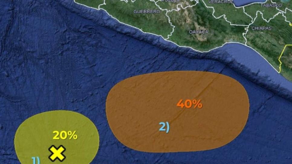 Dos ciclones están en formación en el Océano Pacífico 