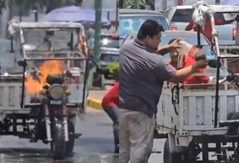 Captan momento en el que apagan un incendio ¡Con una Coca Cola!