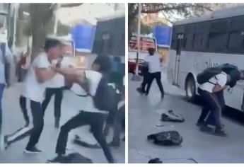 Seis jóvenes de preparatoria se pelean en la zona centro de Culiacán 