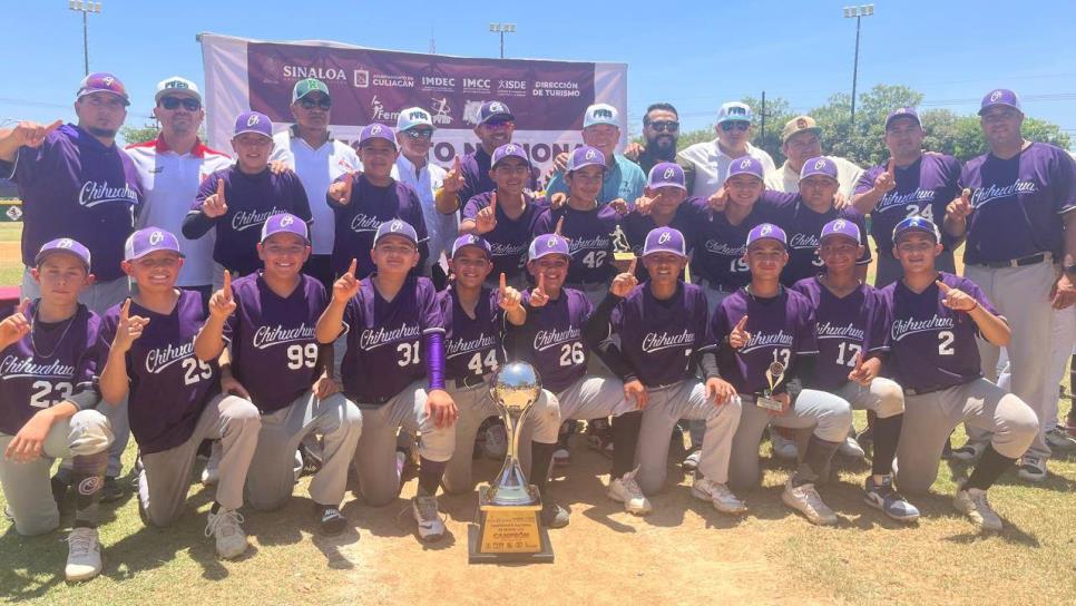 Chihuahua vence a Nuevo León y es bicampeón Nacional de Beisbol U12