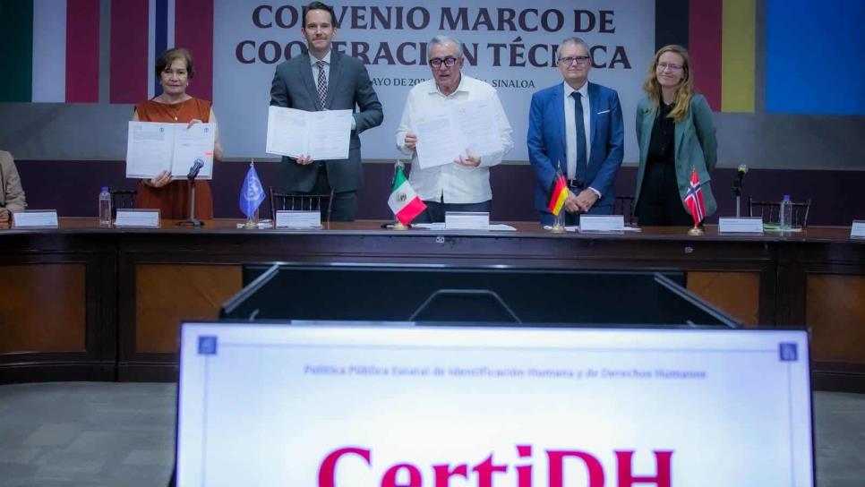 Rocha y ONU firman convenio para la identificación de restos humanos en Sinaloa 