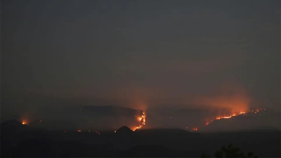 El incendio forestal.