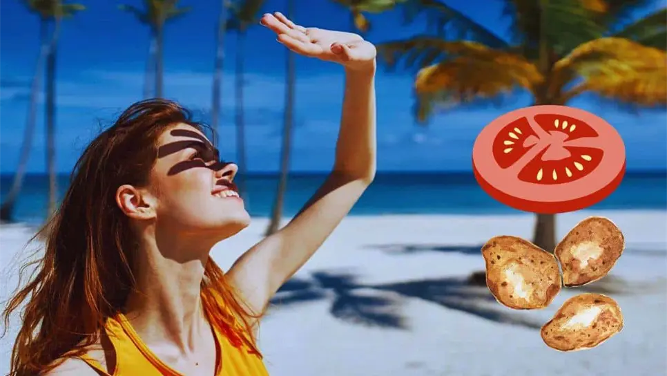 Este remedio casero con tomate y papas promete aliviar las quemaduras del sol