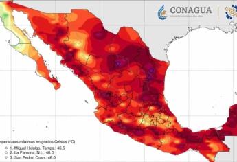 Circulación anticiclónica mantiene bajas probabilidades de lluvias en México