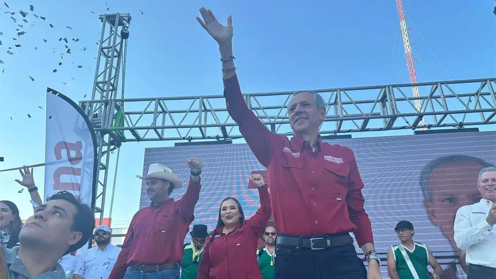 Gerardo Vargas Landeros cierra su campaña por la reelección a la Alcaldía de Ahome. FOTO: Esthela García.