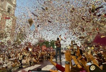 Con 15 mil personas, Juan de Dios Gámez cierra campaña en la Obregón de Culiacán