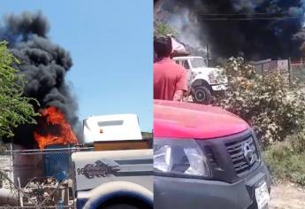 Se incendia un taller y yarda de la sindicatura de Aguaruto 