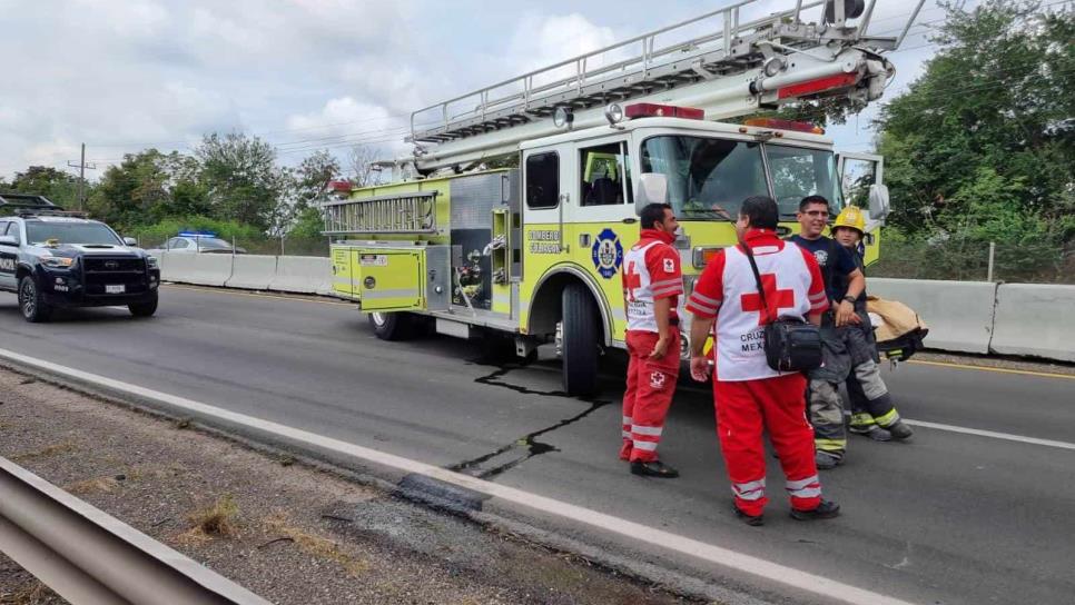 Un fuerte choque se registró por la carretera a Eldorado en la sindicatura de Costa Rica de Culiacán 