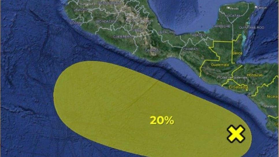 Se forma zona de baja presión en el Pacífico con posibilidades de ciclón