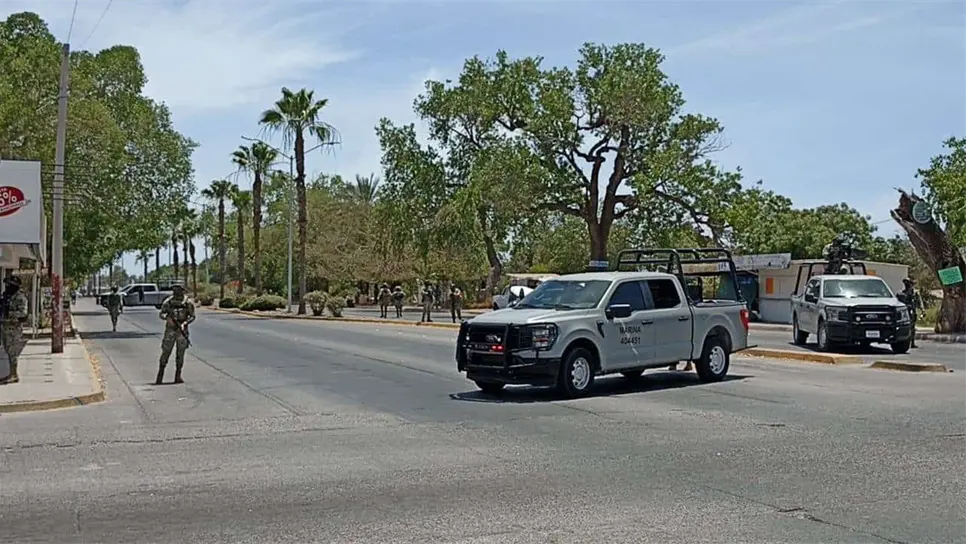 Los elementos de la Marina en Los Mochis.