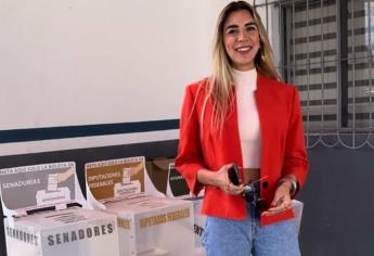 Bárbara Fox acude a votar en Los Mochis; espera elecciones pacíficas 