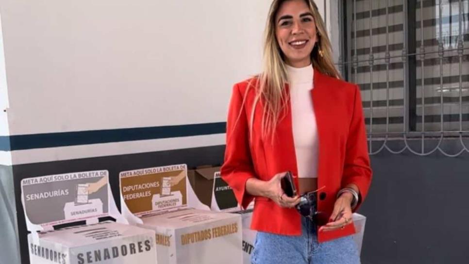 Bárbara Fox acude a votar en Los Mochis; espera elecciones pacíficas 