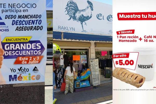 Con «dedo manchado descuento asegurado», ciudadanos acuden a comercios en Los Mochis