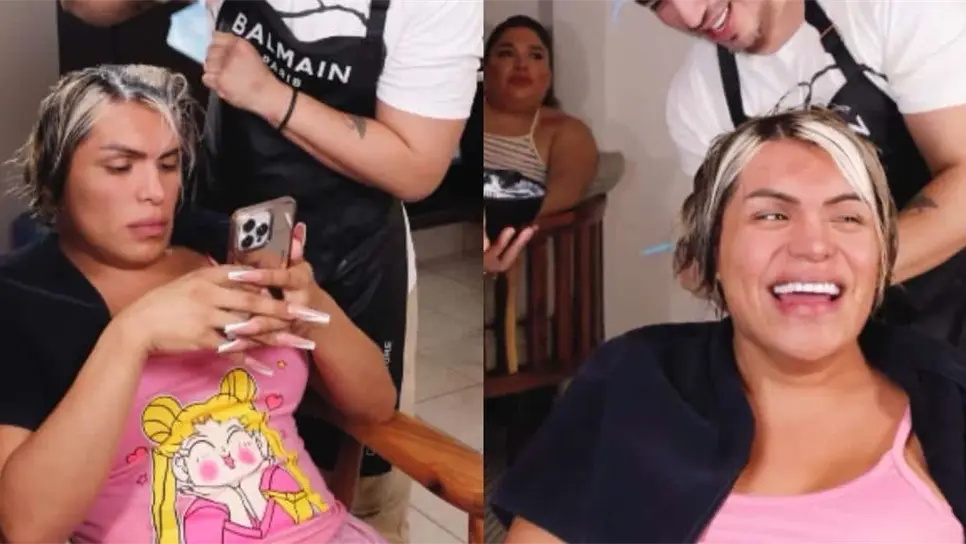 FOTO: Wendy Guevara en pleno cambio de look.