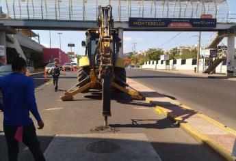 Por reparaciones, cierran tramo de la Obregón en Culiacán