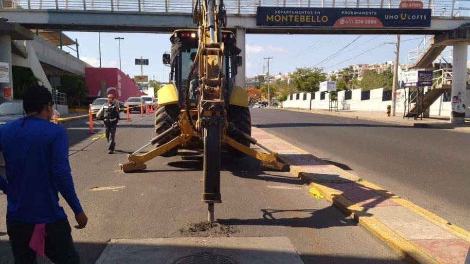 Por reparaciones, cierran tramo de la Obregón en Culiacán