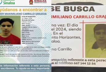 Liberan a Javier Maximiliano, el estudiante de la UAS desaparecido en Culiacán