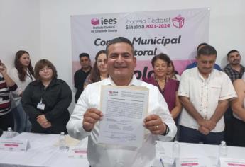 Jorge Bojórquez recibe constancia como alcalde electo de Navolato