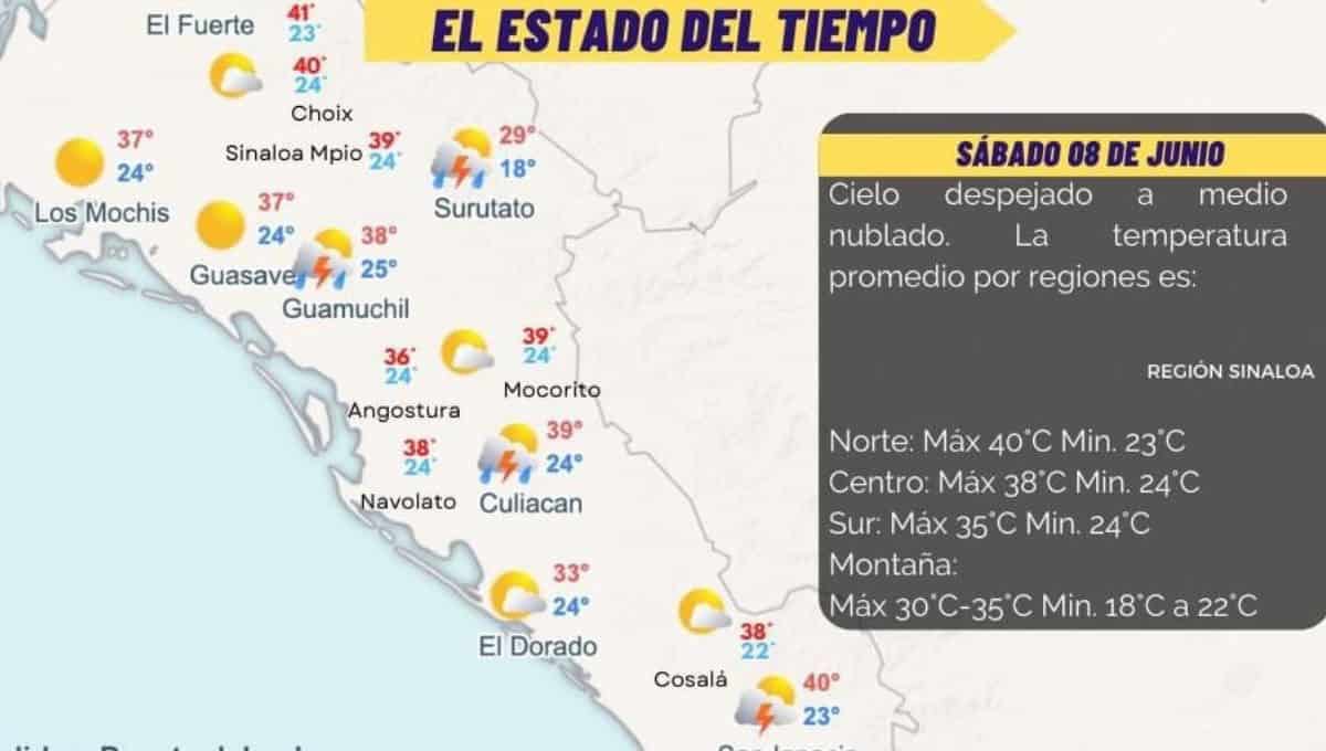 Lloverá en Culiacán y otras zonas de Sinaloa este sábado 8 de junio: Protección Civil