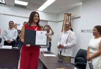 Paloma Sánchez recibe su constancia como Senadora por primera minoría