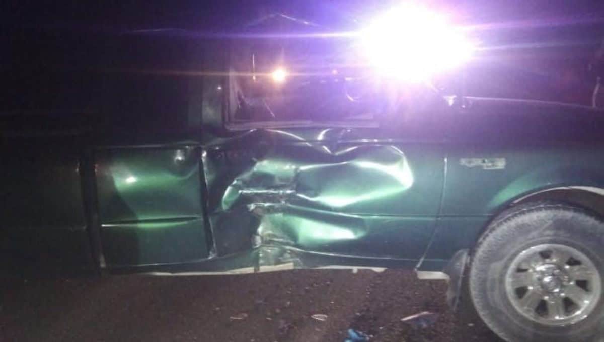 El choque ocurrió durante la noche del pasado domingo. FOTO: Cortesía