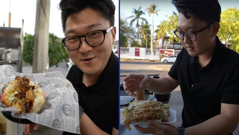 Coreano prueba los deliciosos hot dogs de Los Mochis y esta fue su reacción | VIDEO