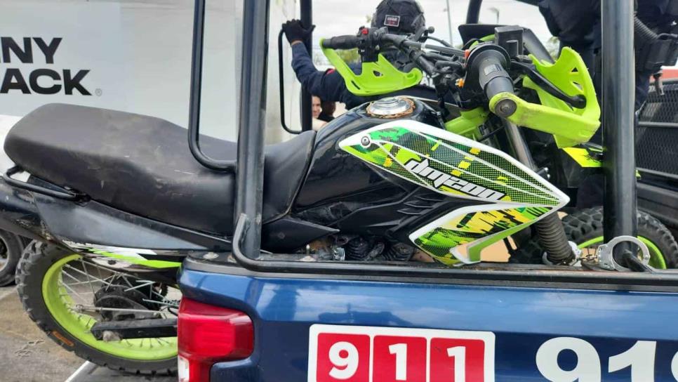 Policías estatales recuperan motocicleta con reporte de robo en Imala