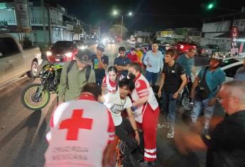 Motociclista resulta herido en choque en la colonia Miguel Hidalgo, Culiacán