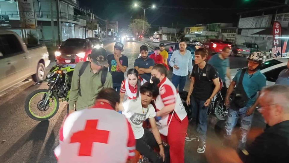 Motociclista resulta herido en choque en la colonia Miguel Hidalgo, Culiacán