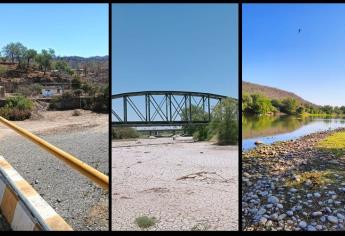 Así lucen los 11 ríos de Sinaloa ante la intensa sequía que azota a México