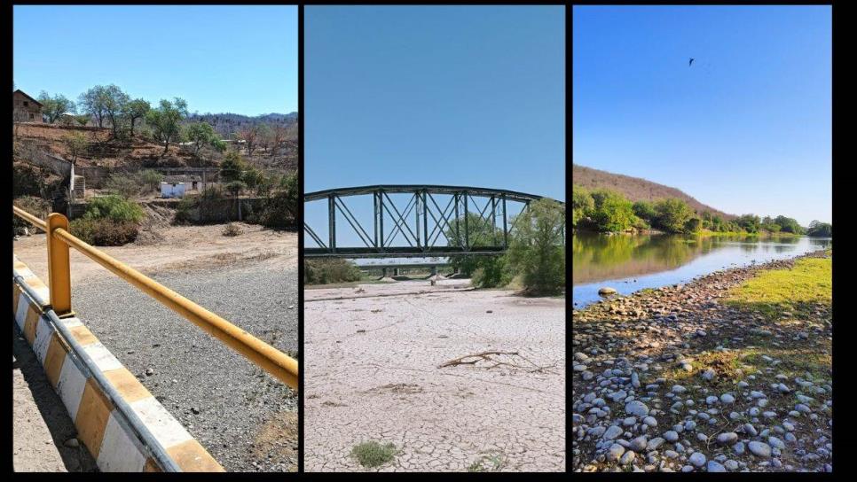 Así lucen los 11 ríos de Sinaloa ante la intensa sequía que azota a México