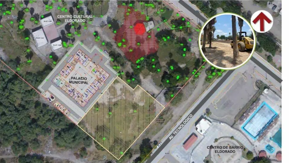 Palacio Municipal de Eldorado, en el centro de Sinaloa.