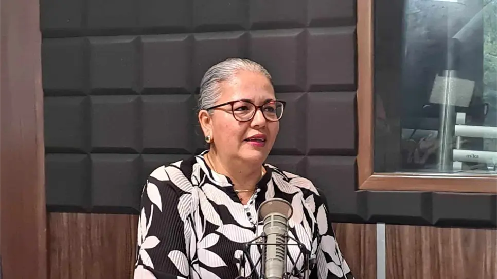 Graciela Domínguez en el estudio de Luz Noticias. FOTO: Luz Noticias