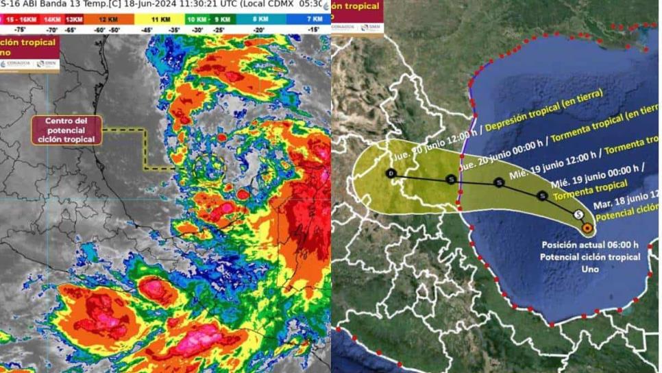 Así se desarrolla el posible Ciclón Tropical Uno, ¿Afectará a Sinaloa?