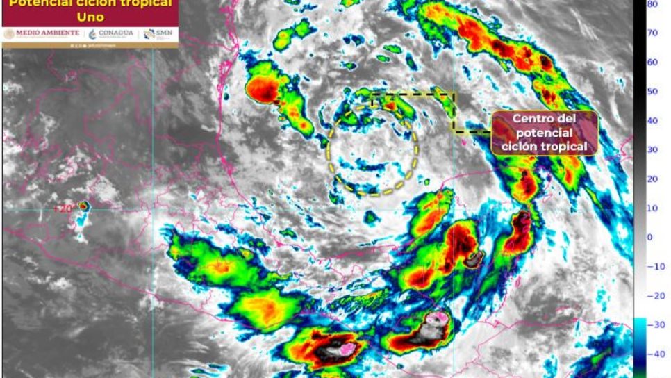 Potencial ciclón tropical Uno se dirige al noreste de México