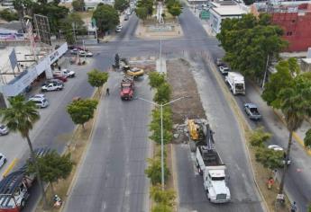 Al 80% rehabilitación de carriles centrales del Adolfo López Mateos en Los Mochis