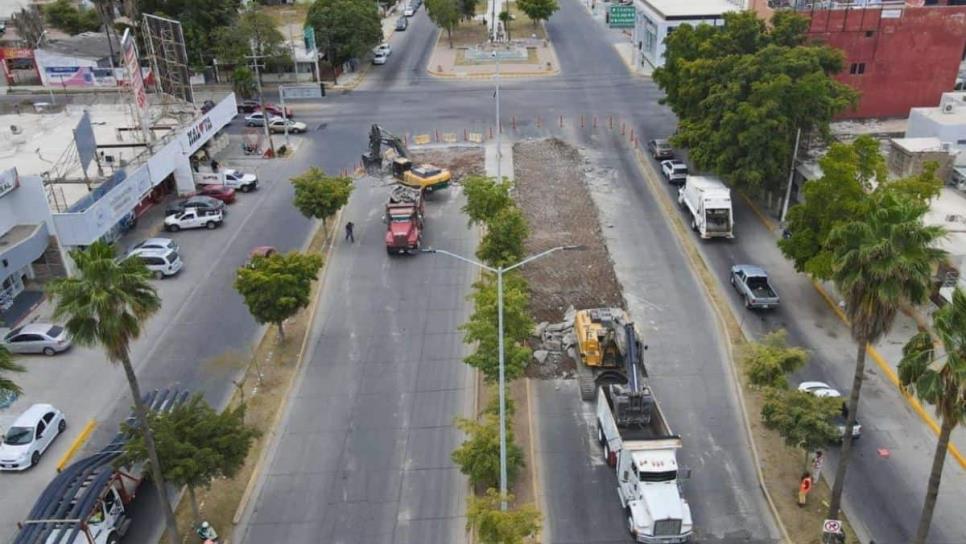 Al 80% rehabilitación de carriles centrales del Adolfo López Mateos en Los Mochis