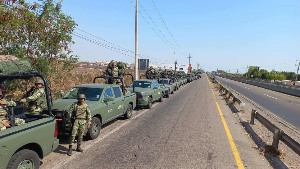 Arriban 600 elementos del Ejército Mexicano para reforzar la seguridad de Culiacán