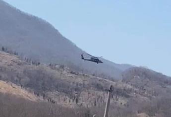 Helicópteros sobrevuelan Cosalá por presunto plantío de marihuana