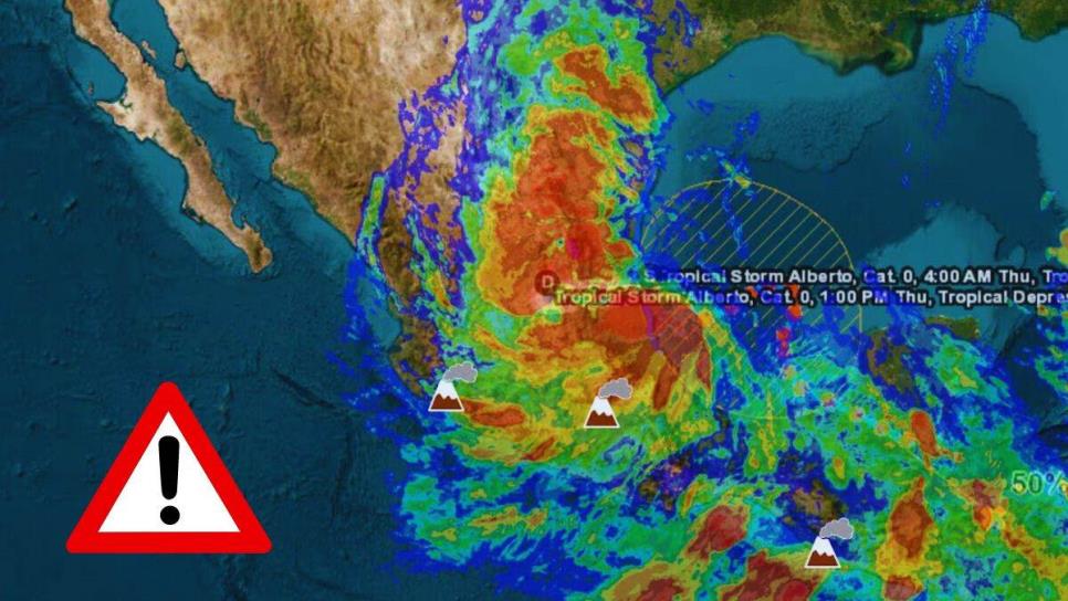 «Alberto» como depresión tropical dejará lluvias en Sinaloa