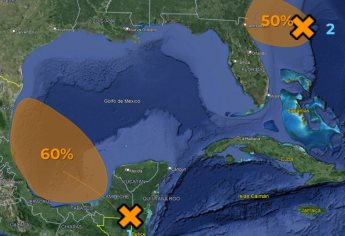 SMN vigila dos zonas de baja presión con potencial ciclónico en el Atlántico